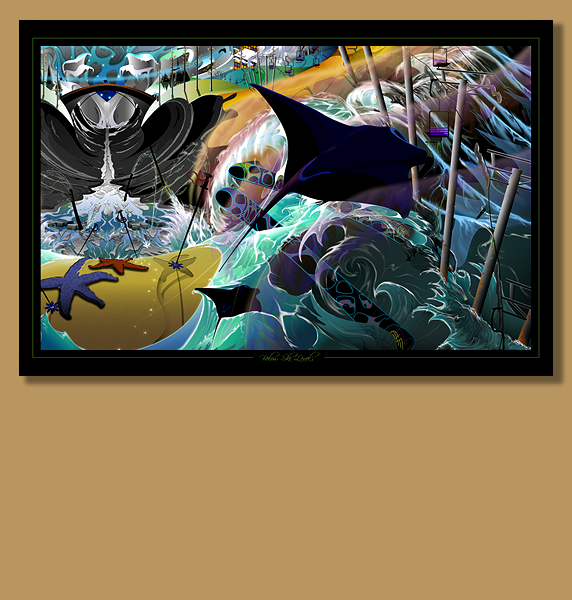 below ski level 3 metal art print